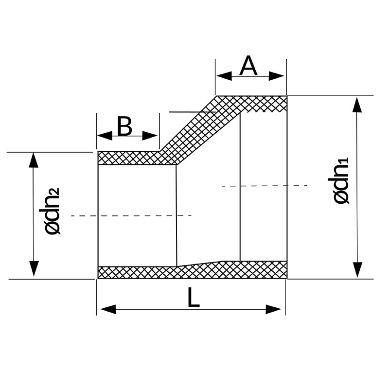Polyfit Fabrication - Eccentric Reducer Drawing